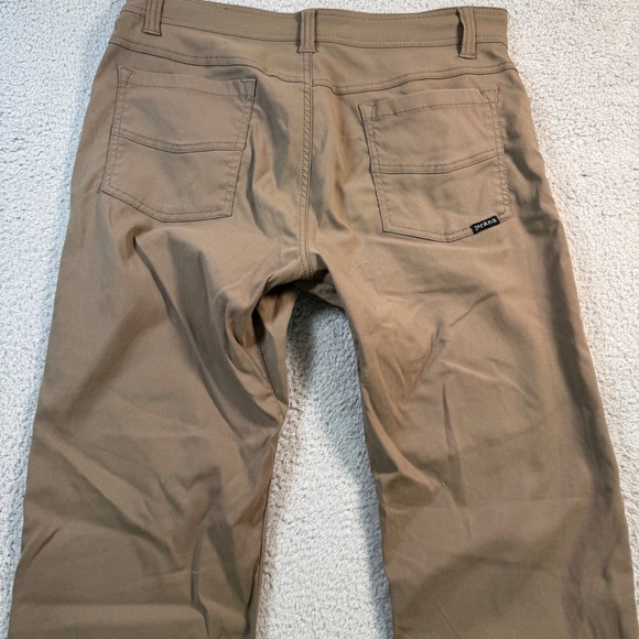 prAna Brion Slim Fit Pants Mens 32x31 Brown Stretch Hiking Outdoor - Picture 9 of 10
